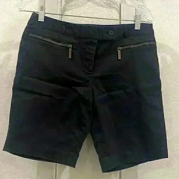 MICHAEL KORS | Navy Bermuda Shorts Womens Sz 6 | GUC - Picture 1 of 5